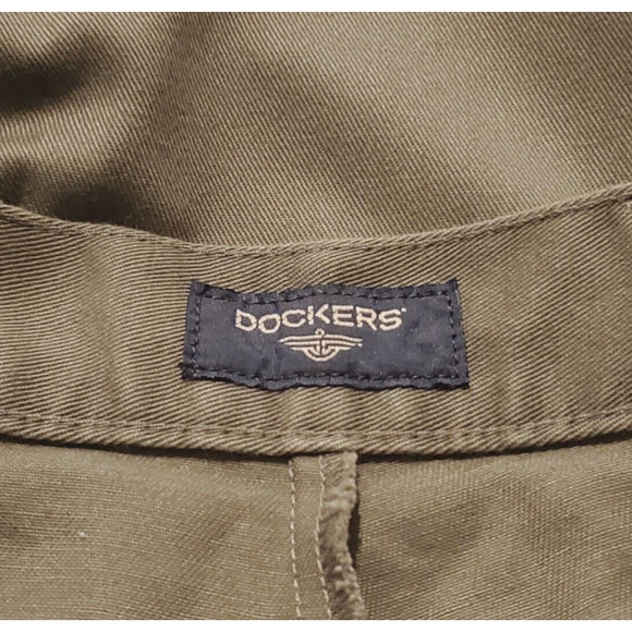 Dockers Flat Front Relaxed Fit Washed Chino Pants Trouser Pockets Men Size 36x30 - Picture 3 of 4